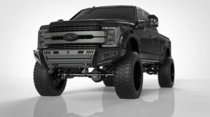 Ford F-450 Front Bumper End Pods - Road Armor - iDentity - Black Powder Coat - `17-`20